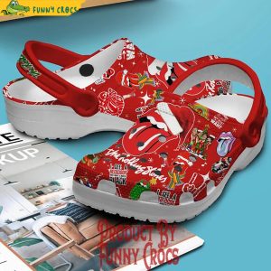 The Rolling Stones Paint it Black Christmas Red Crocs