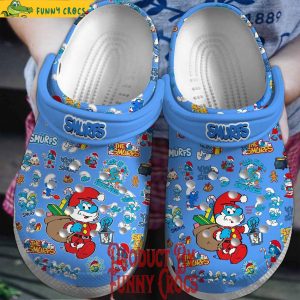 The Smurfs Christmas Crocs Shoes