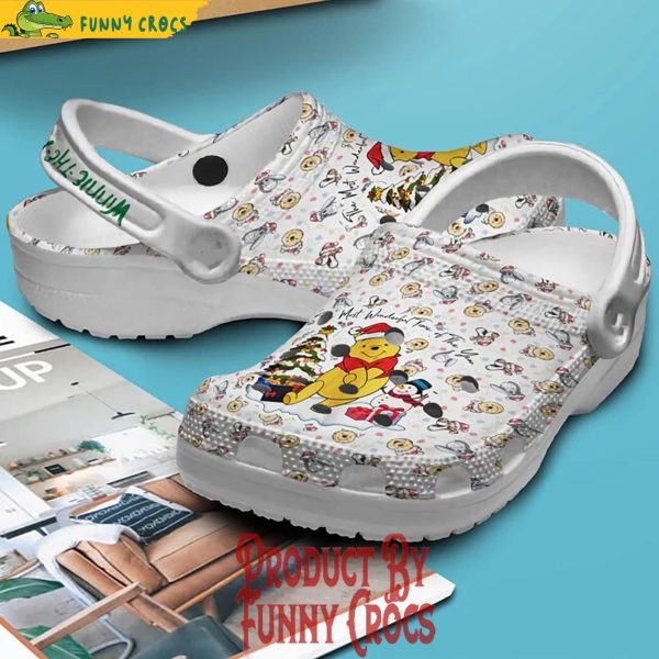 Winnie The Pooh Christmas Tree Crocs Shoes