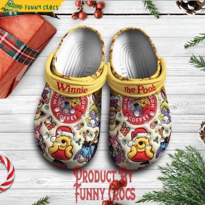 Winnie The Pooh Coffee Christmas Crocs Shoes