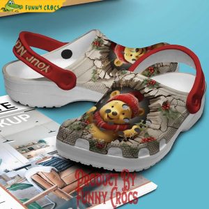 Winnie The pooh Brick Wall Christmas Crocs 3