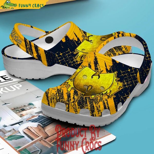 Wu-Tang Logo Yellow Crocs Clog Shoes