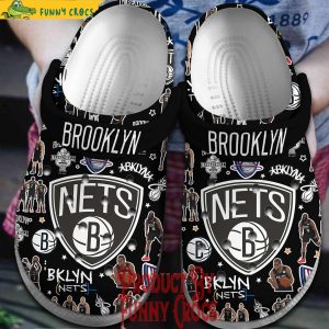 Brooklyn Nets Black Crocs Shoes