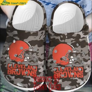 Cleveland Browns Camo Crocs Shoes