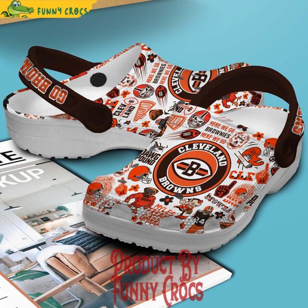 Cleveland Browns Go Browns Crocs Clog Shoes