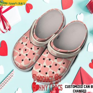 Custom Heart Pattern Valentines Day Crocs