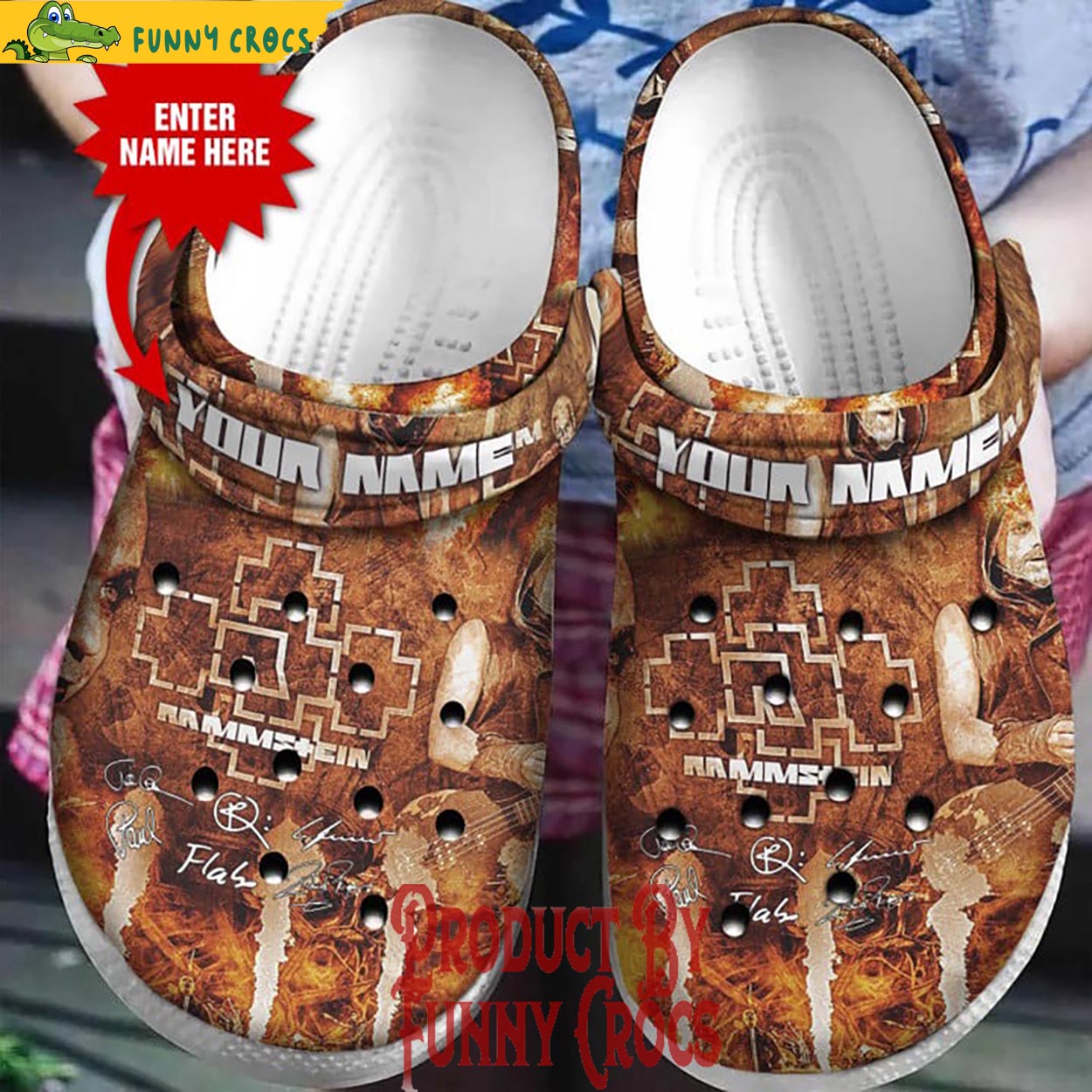 Custom Name Rammstein Crocs Clog Crocband - Discover Comfort And Style ...