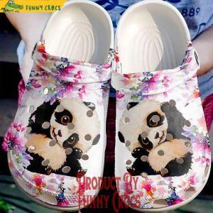 Cute Panda Flower Crocs Shoes