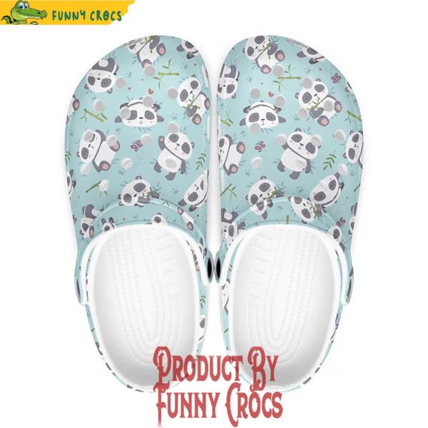 Cute Panda Pattern Crocs Shoes