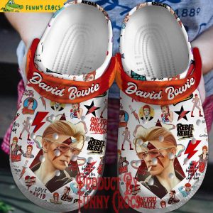 David Bowie Face Rebel Rebel Crocs Shoes 1