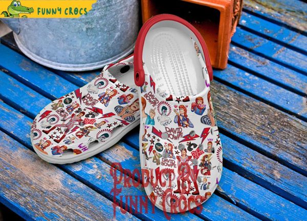 David Bowie Rebel Rebel Crocs Shoes Gifts For Fans