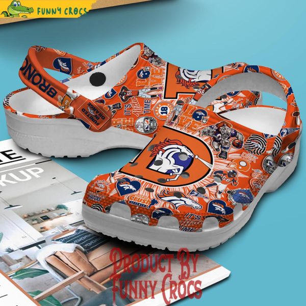 Denver Broncos Orange Crocs Slippers