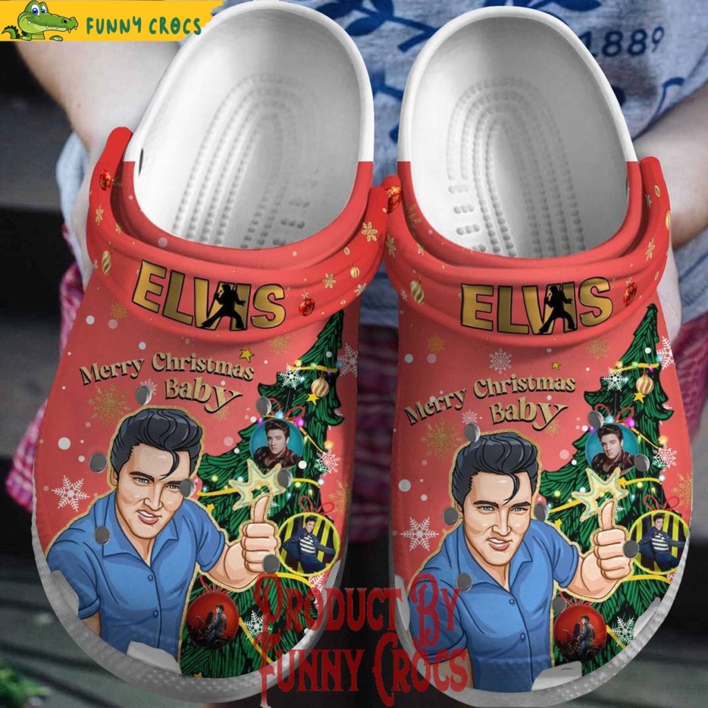 Elvis Presley Merry Christmas Baby Crocs Shoes