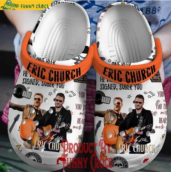 Eric Church Signed Sober You Hardy Crocs Shoes