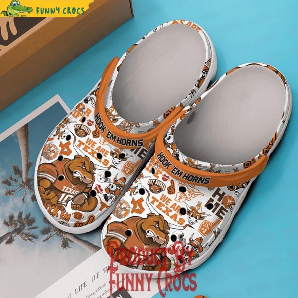 Hook ‘Em Horns We Are Texas Crocs Shoes