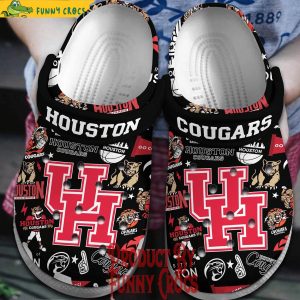 Houston Cougars NCAA Black Crocs Shoes 1