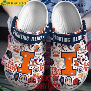 Illinois Fighting Illini Football NCAA Crocs Shoes