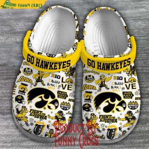 Iowa Hawkeyes Go Hawkeyes Crocs Shoes