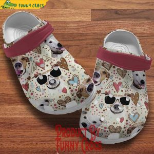 Jack Russell Valentines Day Crocs