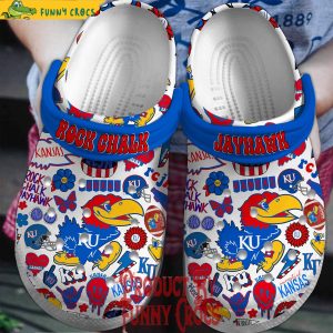 Kansas Jayhawks Rock Chalk Crocs Shoes Slippers
