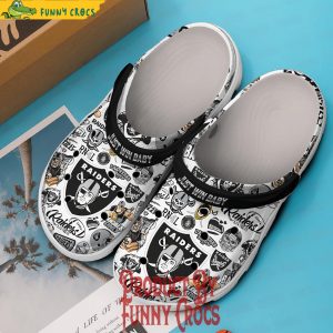 Las Vegas Raiders Just Win Baby Crocs Shoes 3