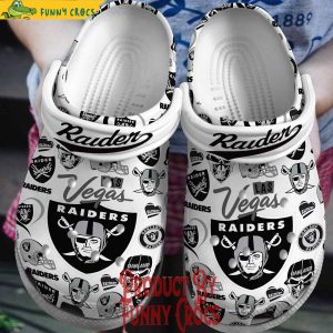 Las Vegas Raiders Logo White Crocs Slippers