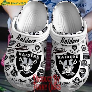 Las Vegas Raiders Raider Nation Mens Football Crocs Shoes 1