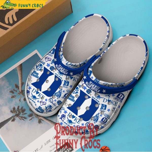 Let’s Go Duke Blue Devils Football Crocs Shoes