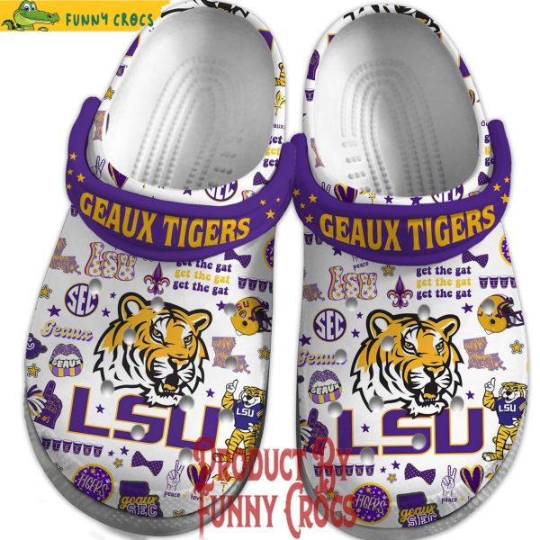 Lsu Geaux Tigers Football Crocs For Adults