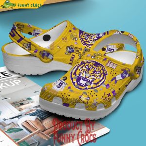 Lsu Tigers Football Yellow Crocs Shoes 3