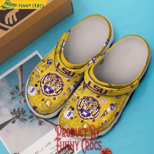 Lsu Tigers Football Yellow Crocs Shoes 4
