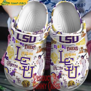 Lsu Tigers Louisiana Baseball White Crocs Shoes