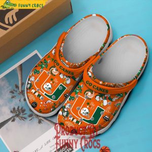 Miami Hurricanes Go Canes Football Crocs Shoes 2