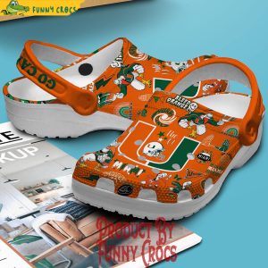 Miami Hurricanes Go Canes Football Crocs Shoes 3