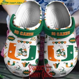 Miami Hurricanes I Love Football Crocs Slippers 1