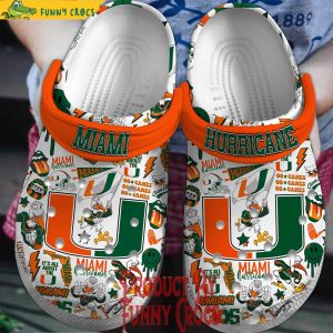 Miami Hurricanes Rolling Stones NCAA FootBall Crocs Shoes 1