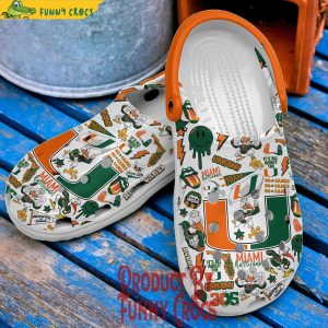 Miami Hurricanes Rolling Stones NCAA FootBall Crocs Shoes 2