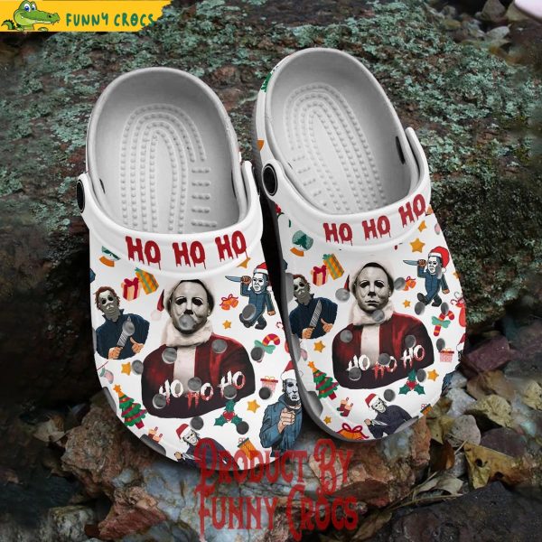 Michael Myers Ho Ho Ho Christmas Gifts Pattern Crocs