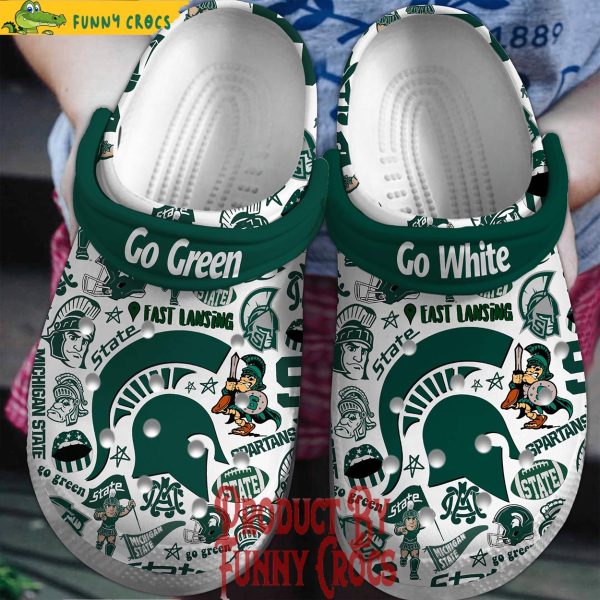 Michigan State Spartans Go Green Crocs Shoes