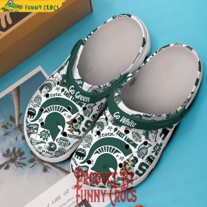 Michigan State Spartans Go Green Crocs Shoes