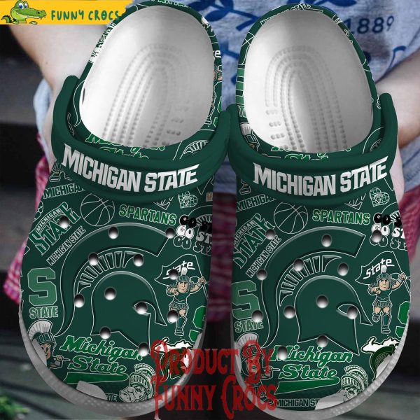 Michigan State Spartans Green Crocs Slippers