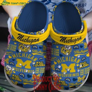 Michigan Wolverines Hail To The Victory Crocs Shoes 1