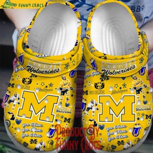 Michigan Wolverines Hockey Crocs Shoes