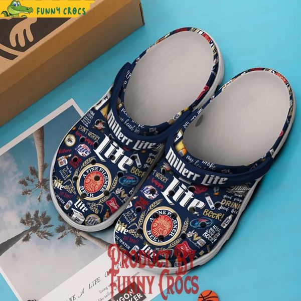 Miller Lite Beer Crocs Shoes