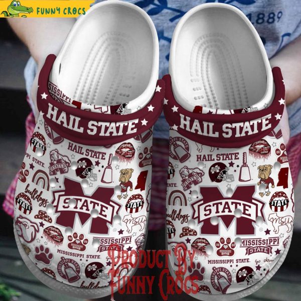 Mississippi State Bulldogs Hail State Crocs Slippers