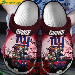 New York Giants Halloween Pink Crocs Shoes