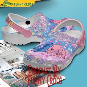 Ohana Stitch Love Angel Valentines Day Crocs Shoes 3