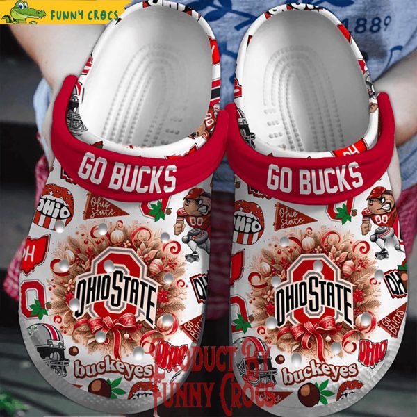 Ohio State Buckeyes Go Bucks Christmas Crocs Shoes
