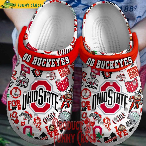 Ohio State Go Buckeys Crocs Slippers