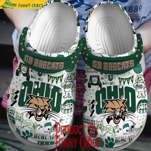 Ohio University Bobcats Football Crocs Shoes